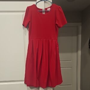 LuLaRoe Amelia True Red Dress